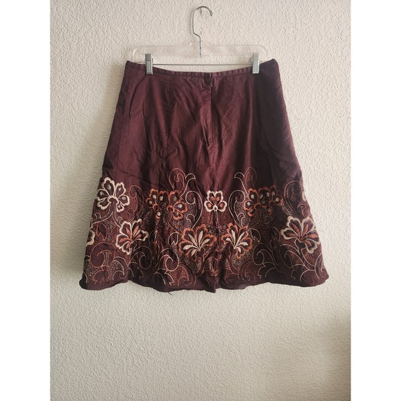 Y2k Axcess Women's Floral Embroidered Skirt  sz 10 - Picture 3 of 7